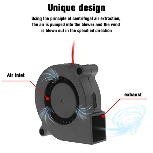 Ventilador de refrigeración radial para impresora 3D, aromaterapia, 50 x 15 mm (12 V 7000 RPM)