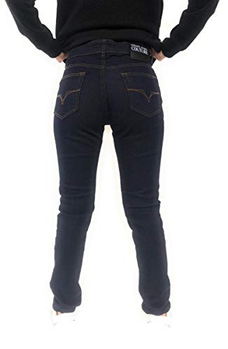 Versace Jeans Donna Slim Vaqueros, Azul (Blue Indigo 904), 32 para Mujer