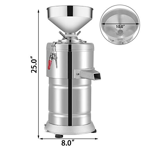 VEVOR Molino Eléctrico para Cacahuetes Máquina para Hacer Mantequilla de Maní Comercial 15kg por Hora Molino de Cacahuetes Mini Molino Eléctrico 270x270x640mm