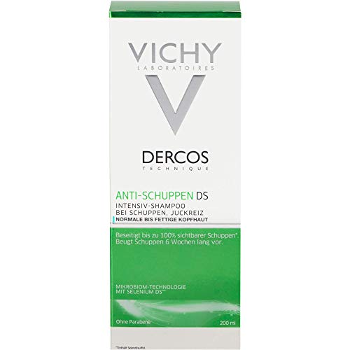 VICHY Champú intensivo anticaspa DS para picazón, 200 ml