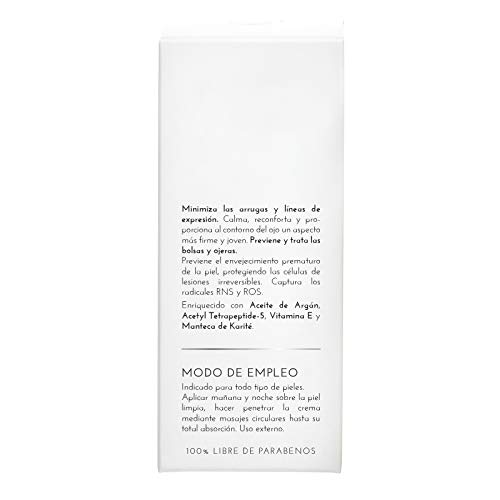 VICORVA Contorno De Ojos Argán | Triple Acción: Hidratante, Reafirmante Y Antiarrugas | Minimiza Bolsas Y Ojeras | Aceite De Argán Y Manteca De Karité | 15ml, Sin Fragancia, 51 Gramo