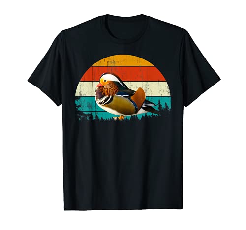 Vintage Retro Style Summer Sunset Animal Bird Mandarin Duck Camiseta