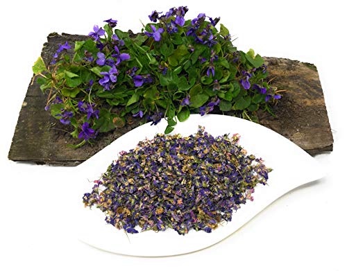 Violetas secas (Viola Odorata) - Chispitas de flores violetas naturales de Alemania - El complemento perfecto para cualquier tazón de té, ensalada, refrigerio o batido | Peso neto: 10g