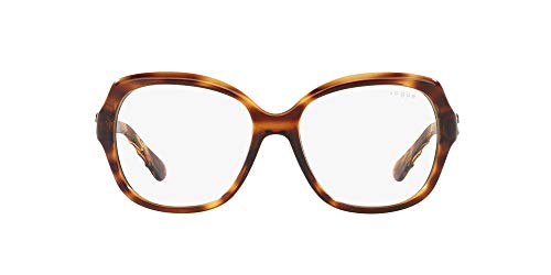 VOGUE VO2871S - Gafas de sol cuadradas para mujer, diseño de rayas, color oscuro y transparente, 56 mm