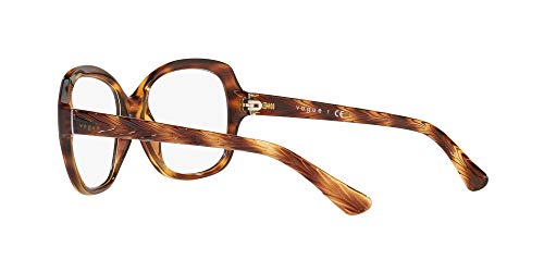 VOGUE VO2871S - Gafas de sol cuadradas para mujer, diseño de rayas, color oscuro y transparente, 56 mm