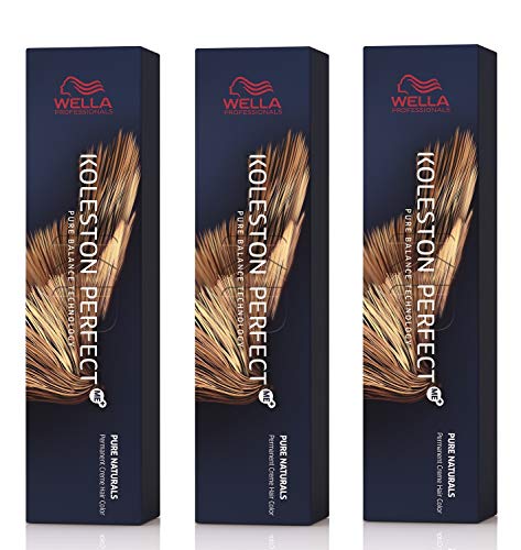 Wella - Tinte para el cabello Koleston Perfect Me+ KP Pure Naturals 9/0 , 3 unidades, color rubio claro