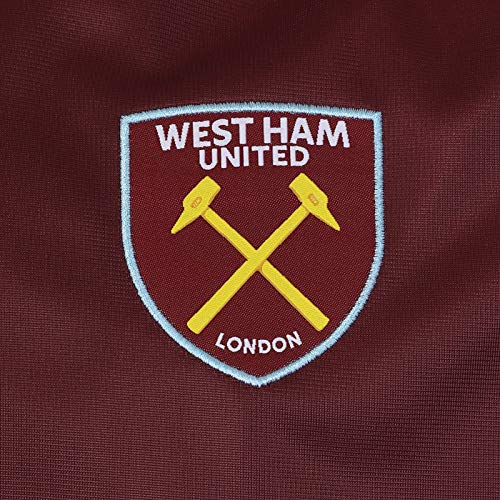 West Ham United FC - Chaqueta de Entrenamiento Oficial - Hombre - Estilo Retro - Burdeos - Grande