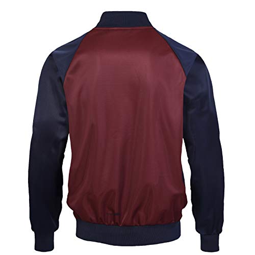 West Ham United FC - Chaqueta de Entrenamiento Oficial - Hombre - Estilo Retro - Burdeos - Grande