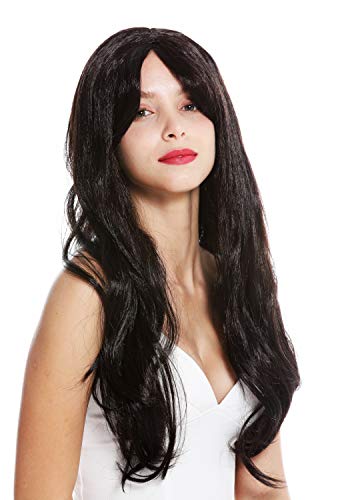 WIG ME UP- 90924-ZA1 Peluca Mujer Carnaval Halloween Pelo Largo Liso Negro Azabache Blancanieves