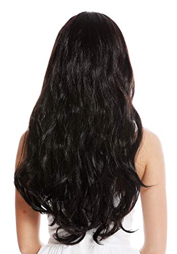 WIG ME UP- 90924-ZA1 Peluca Mujer Carnaval Halloween Pelo Largo Liso Negro Azabache Blancanieves