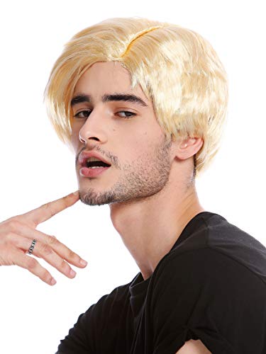 WIG ME UP- CG-002-P02 Peluca Hombres Carnaval Halloween Presidente Corto Rubio Partido