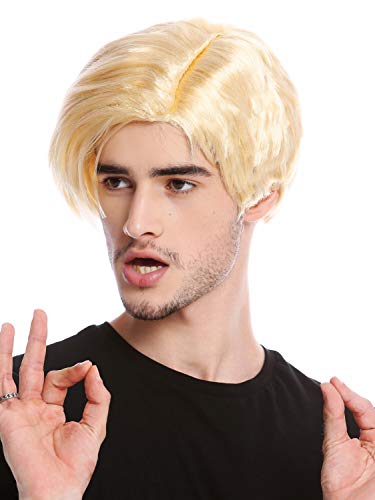 WIG ME UP- CG-002-P02 Peluca Hombres Carnaval Halloween Presidente Corto Rubio Partido