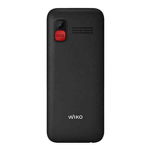 Wiko F200 – Teléfono móvil Libre con Teclas de 2,8” (Botón SOS, Base de Carga, Dual SIM, batería de 1200mAh, Radio FM, Reproductor MP3, admite microSD, Linterna y Bluetooth) – Color Negro