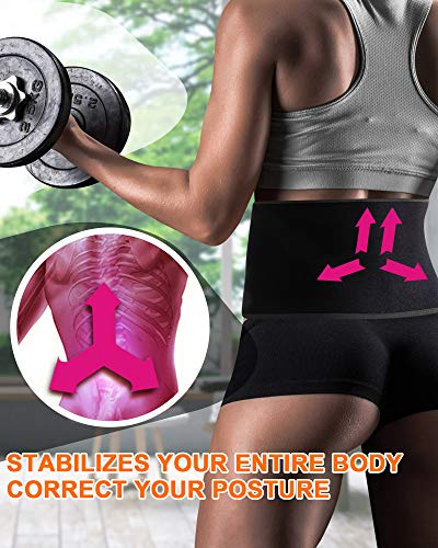 WIN.MAX Faja Reductora Mujer y Hombre,Faja Adelgazante,Faja para Gimnasio de Neopreno, Cinturón Lumbar Abdominal para Sudar y Hacer Deporte,Fitness y Proteger los lumbares