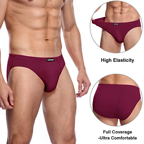 wirarpa Slip Microfibra Hombre Modal Ropa Interior Briefs Calzoncillo para Hombre Pack de 4 Multicolor Tamaño M