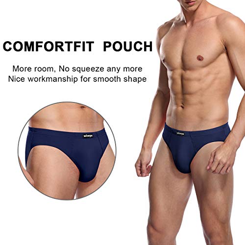 wirarpa Slip Microfibra Hombre Modal Ropa Interior Briefs Calzoncillo para Hombre Pack de 4 Multicolor Tamaño M