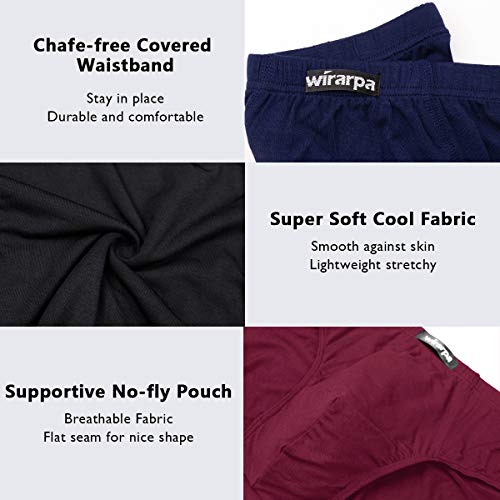 wirarpa Slip Microfibra Hombre Modal Ropa Interior Briefs Calzoncillo para Hombre Pack de 4 Multicolor Tamaño M