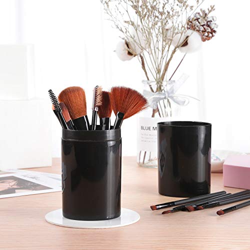 Wodasi Set de Brochas de Maquillaje Profesional 12 Piezas, Juego de Brochas de Maquillaje, Kit Brochas Maquillaje Premium Synthetic Set Brochas de Maquillaje, Brochas para Maquillaje Facial, Negro