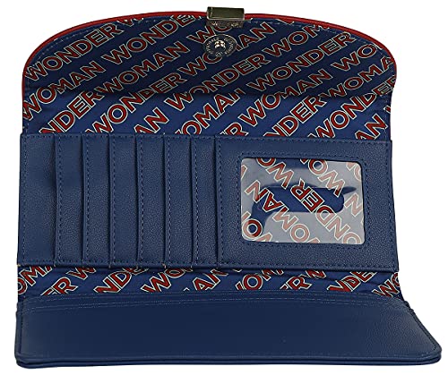 Wonder Woman Loungefly - All Over Mujer Cartera Standard, Semi Piel,