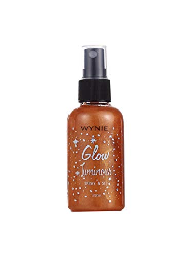 WYNIE Spray Fijador de Maquillaje Glow Luminous Setting Spray con Acabado Brillo Tono 003-80 ml