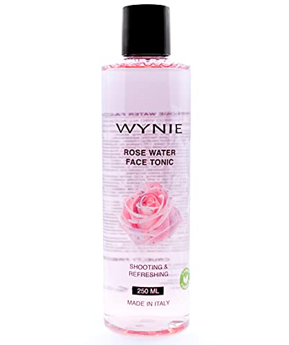 WYNIE Tónico Facial Limpiador Hidratante 100% Vegano, Enriquecido con Agua de Rosas y Ácido Hialurónico para Todo Tipo de Pieles, Piel Grasa, Mixta, Sensible - 250 ml