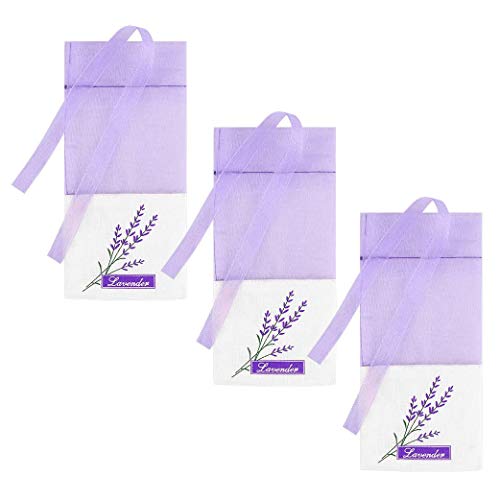 XLKJ 30 Pcs Bolsas de Lavanda, Bolsas vacías de Lavanda moradas, Bolsa con cordón para Lavanda Especias y Hierbas, Bolsa de Perfume púrpura para Ropa Cajones