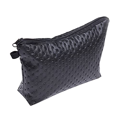 XMYINGWEI Bolso de Cosméticos 1 PC Black Skull Cosmetic Bag Women PU Bolsa de Maquillaje de Cuero Organizador de Viaje for la Bolsa de Kit de Aseo de cosméticos (Color : Black Dot)