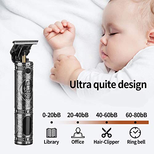 Xnuoyo Máquina de Cortar Pelo Profesional Cortapelos Hombre Corte Pelo, Pantalla de Visualización Digital Máquina Cortar Pelo Inalámbrico Batería 1500mAh, Recortador Pelo Barba Kit Familia(Plata)