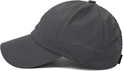 Yanyan Gorra de béisbol para mujer, coleta de caballo, gorras de béisbol, gorras cruzadas, gorros de malla para moño alto desordenado, sombrero de camionero para mujer