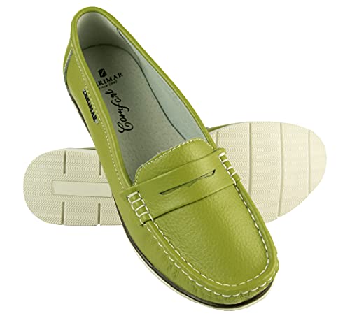 Zerimar Mocasines de Piel para Mujer, Niñas | Mocasines de Colores para Mujer | Loafers Mocasines Casuales | Mocasines Loafers Mujer | Mocasines Mujer Piel | Mocasines de Cuero Mujer, Niñas