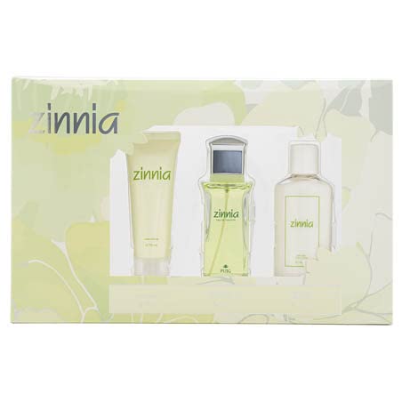 ZINNIA - Estuche Regalo de Mujer, Pack de 3 Piezas (Perfume 100 ml + Crema de Cuerpo 100 ml + Crema de Manos 75 ml)