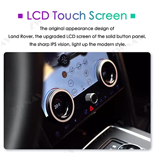 ZWNAV Panel de aire acondicionado para coche Android para Land Rover Discovery Sport 2015-2019, soporte Climático Touch Control IPS Pantalla Original Estilo UI