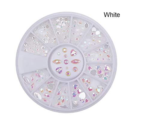 1 caja DIY Nail Art Wheel Tips Crystal Glitter Rhinestone 3D Nail Art Decoraci¨®n Color Acr¨ªlico Diamante Taladro alien-39