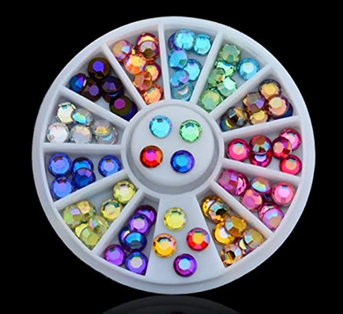 1 caja DIY Nail Art Wheel Tips Crystal Glitter Rhinestone 3D Nail Art Decoraci¨®n Color Acr¨ªlico Diamante Taladro alien-39