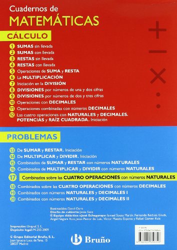 17 Problemas combinados sobre las 4 operaciones con naturales (Castellano - Material Complementario - Cuadernos De Matemáticas) - 9788421656846