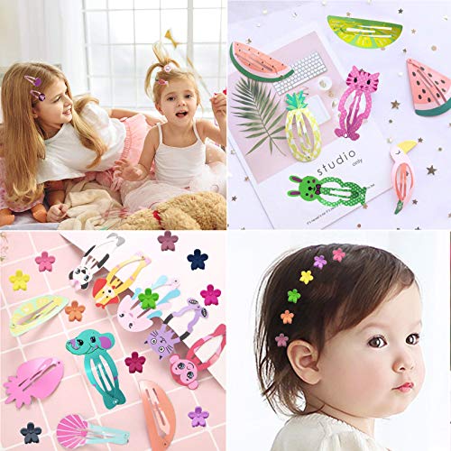 190 Piezas Accesorios Pelo Niña, 60pcs Pinzas de Pelo Niña y 130pcs Gomas Pelo Niña, Multicolor Horquillas Clips Pelo Lazos de Pelo Banda Elástica Accesorios Cabello para Niña Bebe Infantiles