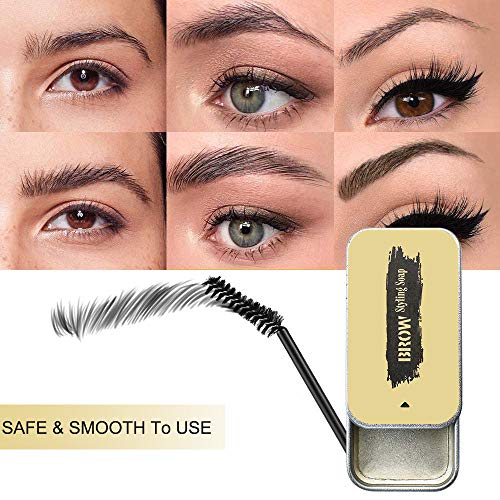 2 Piezas Jabón para Cejas, Eyebrow Soap Kit, Gel para Jabones de Cejas en 3D Crema, con Cepillo Jabón para dar Forma a Las Cejas,Impermeable de Larga Duración