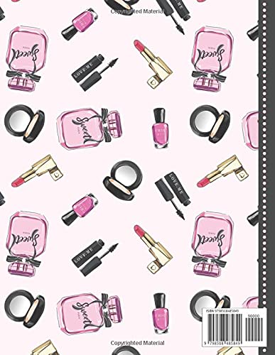 2022 Daily Planner: One Page Per Day Diary / Makeup Artist Accessories - Pink Black Art Pattern / Dated Large 365 Day Journal / Date Book With Notes ... Time Slots - Schedule - Calendar / Organizer