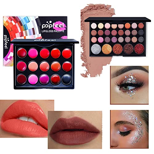 26 piezas Kits de Maquillaje, Set de Cosméticos Todo en Uno, Set de Regalo de Maquillaje Kit de Inicio Completo con Sombras de Ojos, lápiz Labial, Kit de Cosméticos para Niñas Mujeres