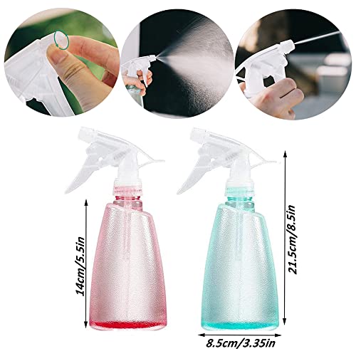 2PCS Botella de spray duradera para plantas, botella de spray para plantas plástico, Botellas de spray de plástico, Vacías Botella de Aerosol Plástico, Botellas de Spray, para Plantas, Limpieza