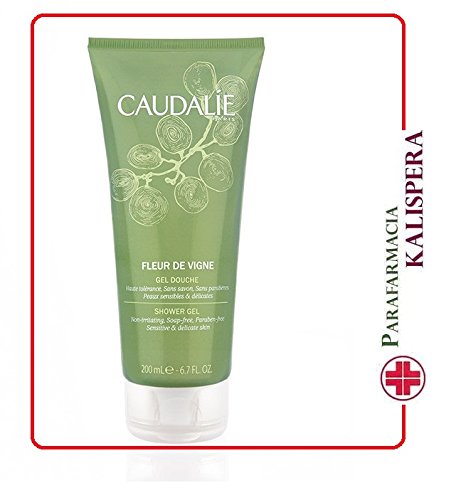 3 Caudalie Gel de ducha Fleur De Vignes 200 ml con Aloe Vera y aromas de rosa blanca, pimienta rosa y flor de vid.