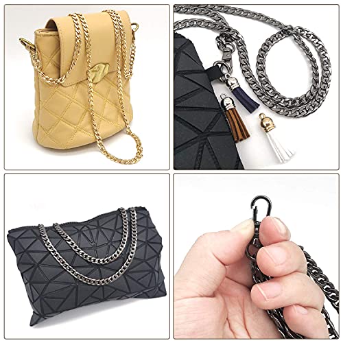 3 Piezas Cadena de Metal, Resistente y Duradera Desmontable Correa de Cadena para Mujeres Bolso de Mano Hombro Cruz Cuerpo Bolsa