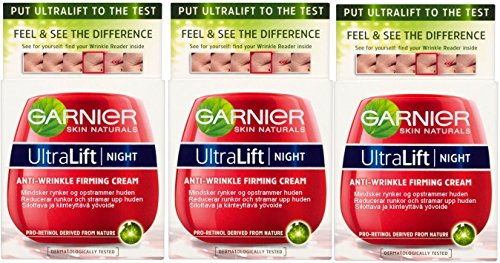 3 x 50 ml Garnier Skin Naturals Ultralift noche antiarrugas Firming Cream