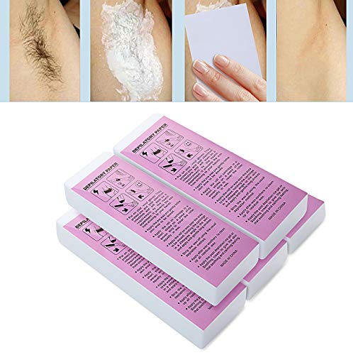 300 Piezas de Tiras Depilatorias,Papel Depilatorio,Depilación Herramienta de Belleza Blanco,Papel Depilatorio,Pierna Brazo Armpit Depilación Depilatorio No Tejido Depiladora Papel Encerado