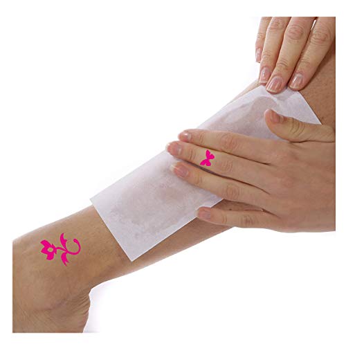 300 Piezas de Tiras Depilatorias,Papel Depilatorio,Depilación Herramienta de Belleza Blanco,Papel Depilatorio,Pierna Brazo Armpit Depilación Depilatorio No Tejido Depiladora Papel Encerado