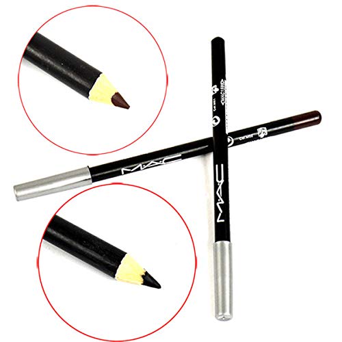 3pcs profesional suave negro impermeable delineador de ojos lápiz delineador de cejas belleza maquillaje herramienta