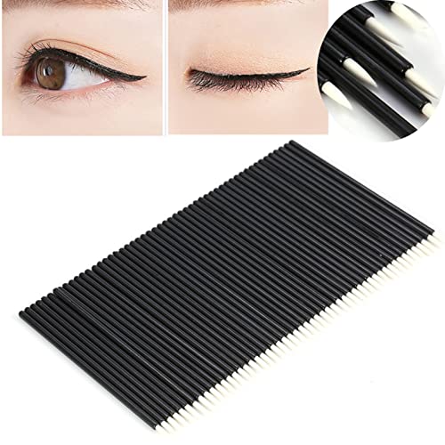 50 Pincel delineador desechables, punta de pincel delineador de ojos maquillaje delineador de ojos, cepillo delineador de ojos desechable aplicador de sombra de ojos maquillaje de ojos