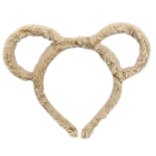 6Wcveuebuc Diadema gruesa de invierno para las mujeres ronda de ratón orejas de oso de maquillaje de aro de pelo bandana