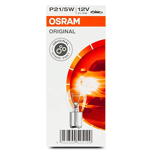 7528 - Lámpara Osram P21/5W BAY15D 12V 21/5W estuche 10 unidades