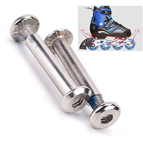 8pcs / Juego Tuerca Redondo Cabeza Tornillo Zapato Accesorios en Línea Rueda Patines Rueda Set de Tornillos para Adultos Swing Patines en Línea - 36mm